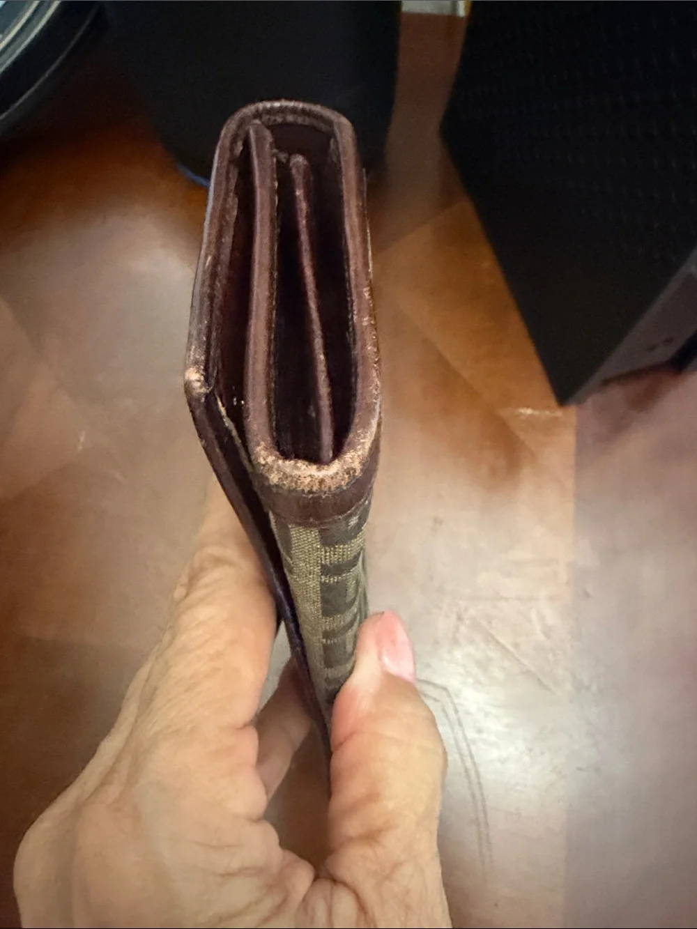 Fendi Brown and Tan Zucca Canvas Long Wallet